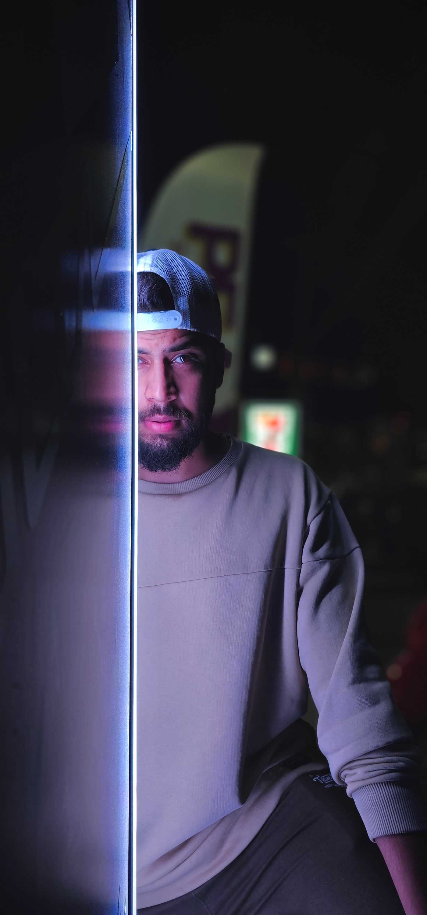 AJ in the music studio