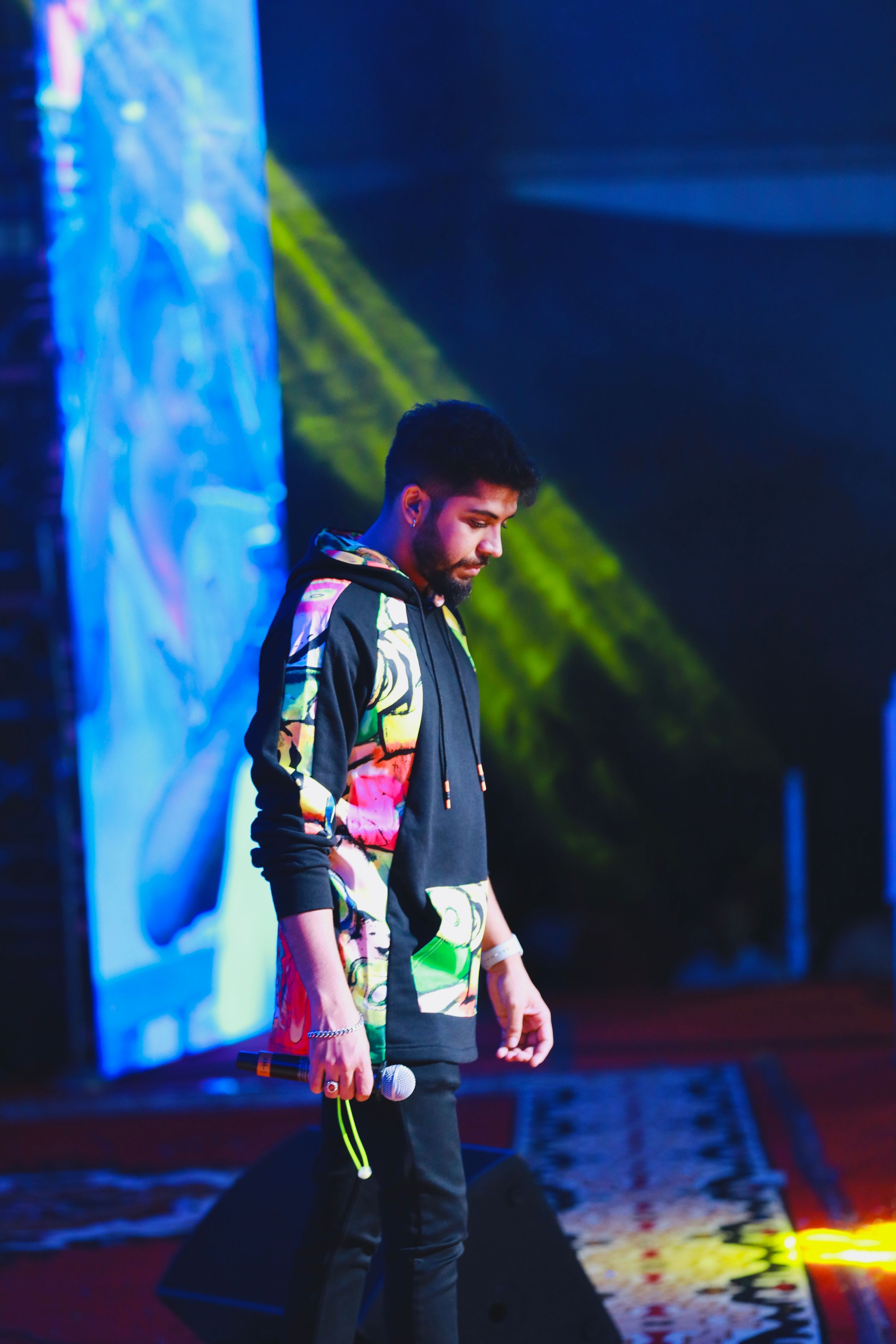 AJ performing at a concert