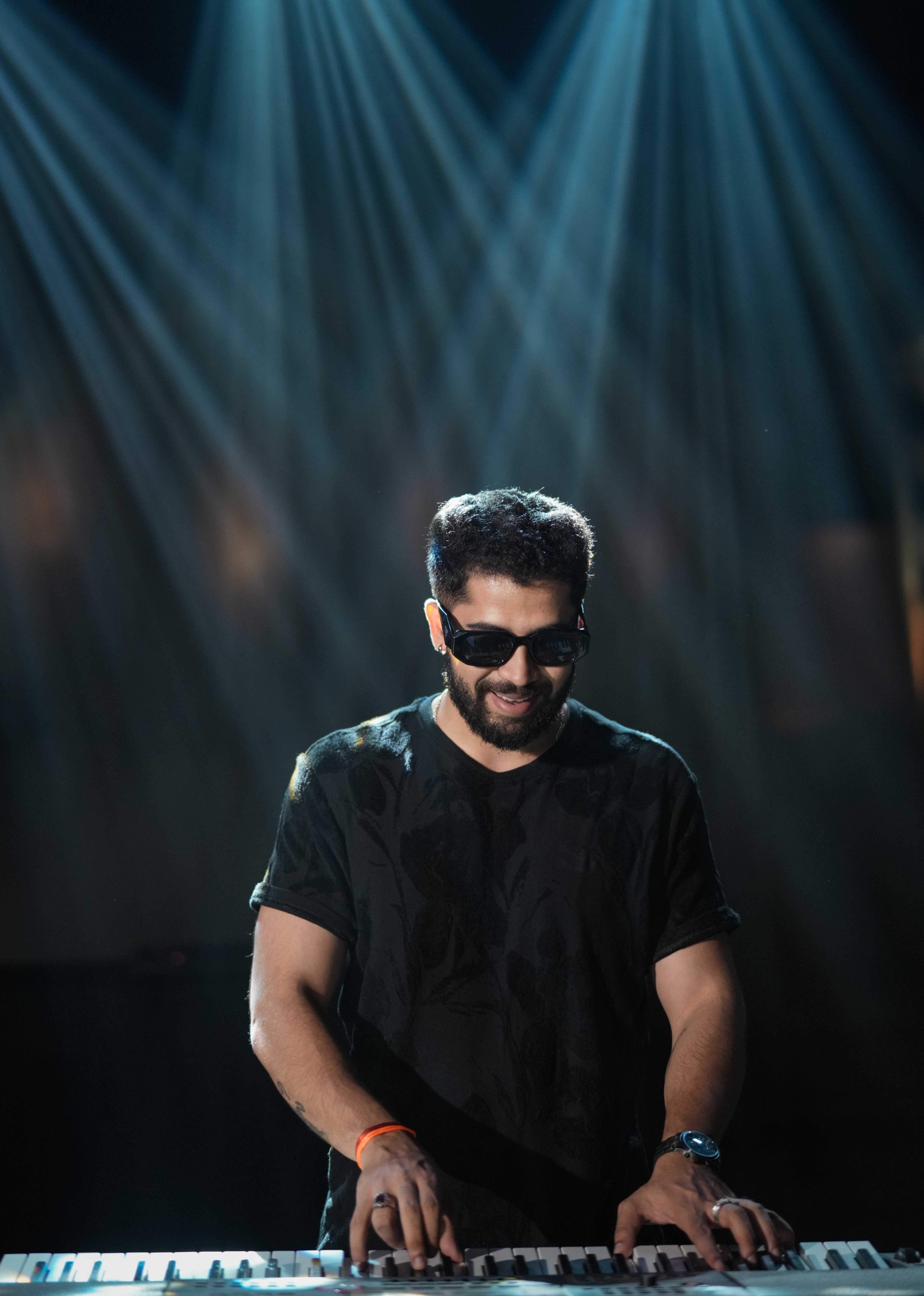 AJ performing at a concert