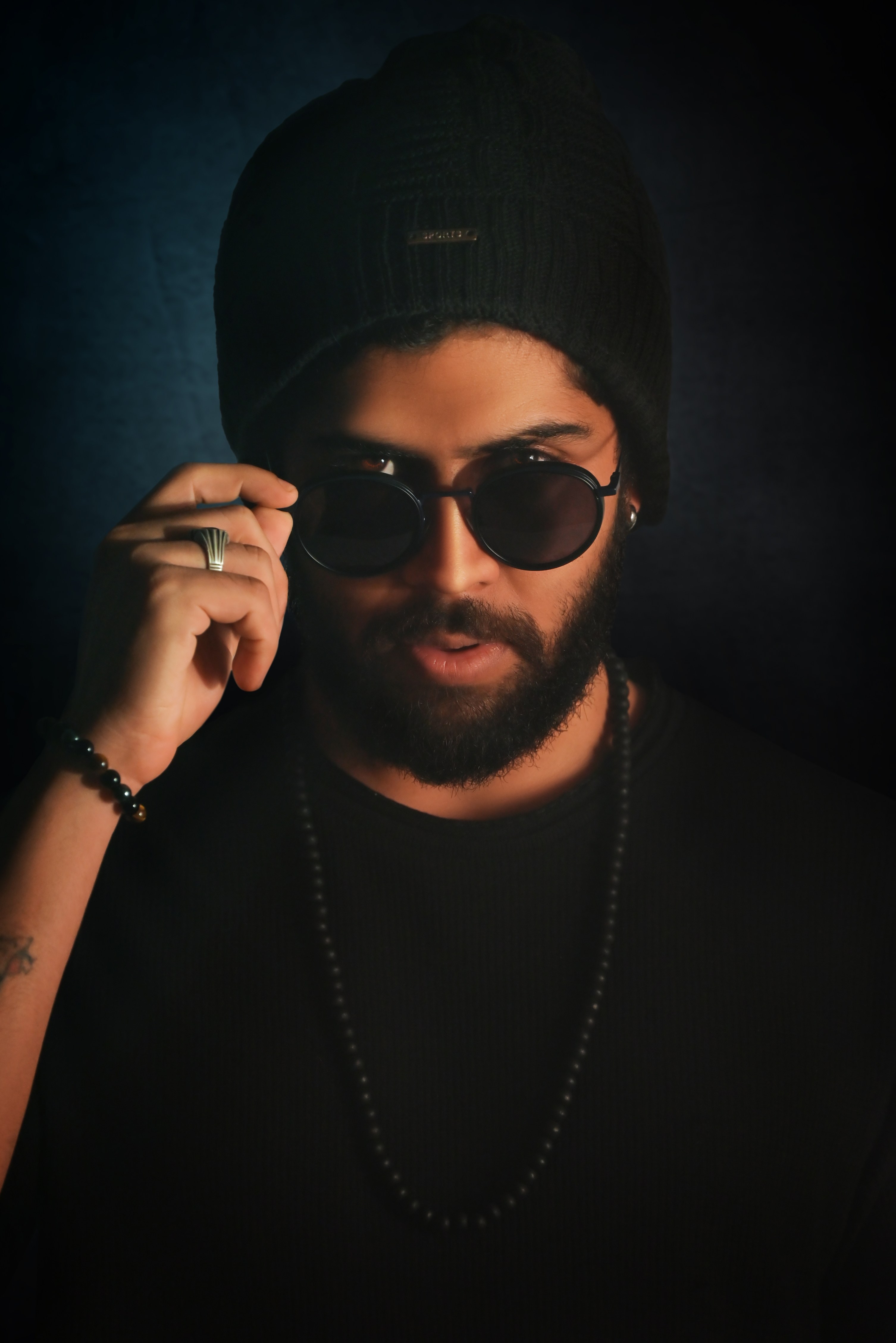 Stage lights during AJ's concert